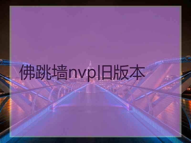 佛跳墙nvp旧版本