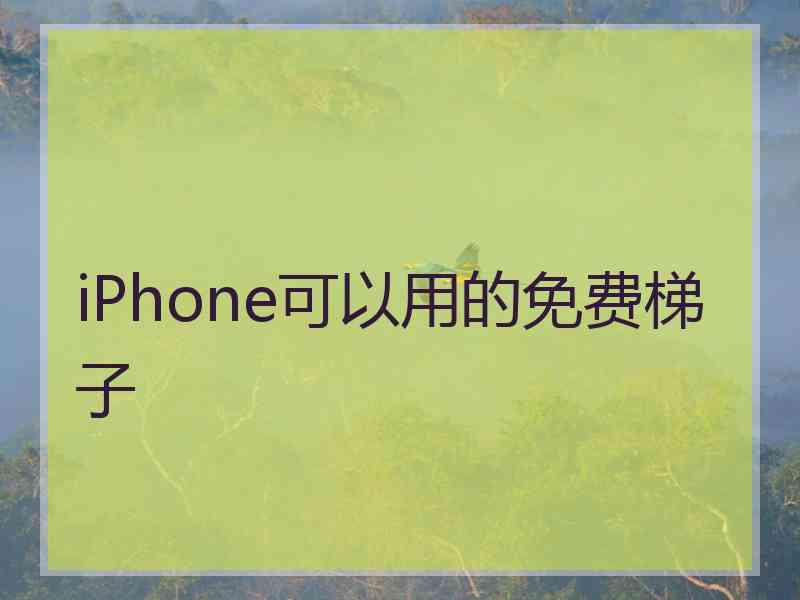 iPhone可以用的免费梯子