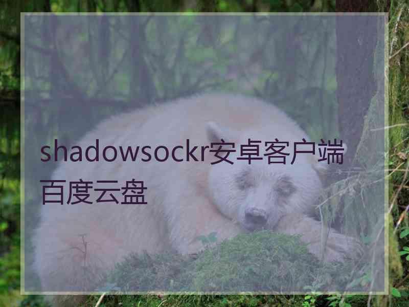 shadowsockr安卓客户端百度云盘