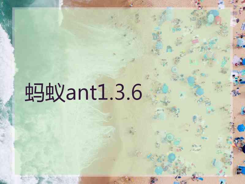 蚂蚁ant1.3.6