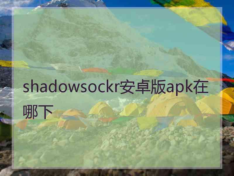 shadowsockr安卓版apk在哪下