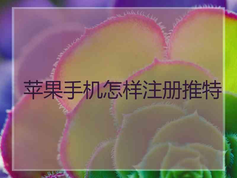 苹果手机怎样注册推特