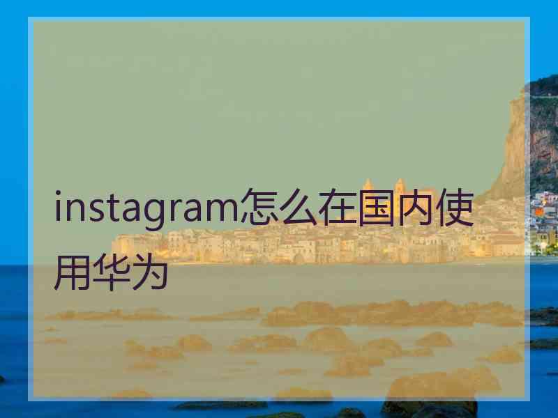 instagram怎么在国内使用华为