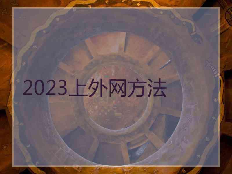 2023上外网方法