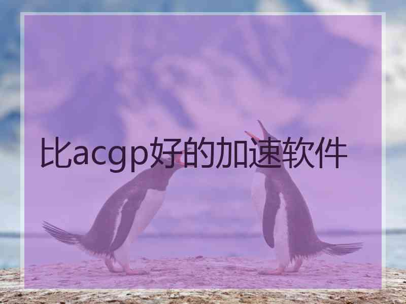 比acgp好的加速软件