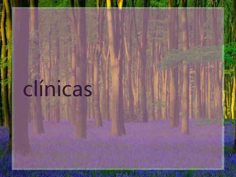 clínicas