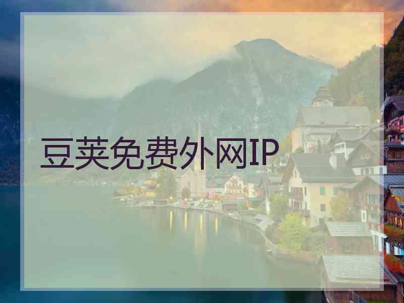 豆荚免费外网IP