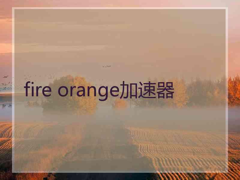 fire orange加速器