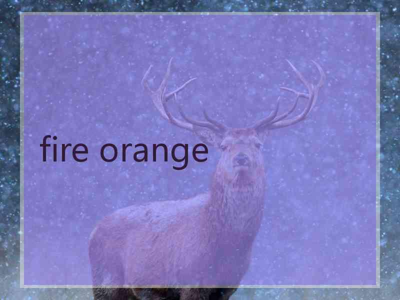 fire orange