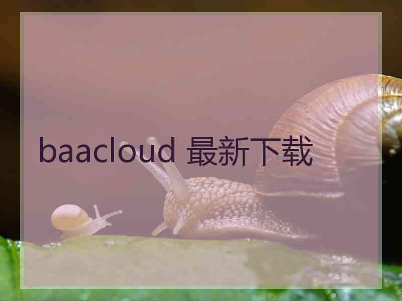 baacloud 最新下载