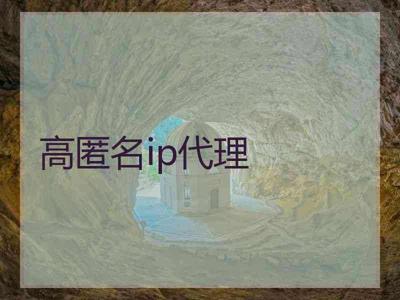 高匿名ip代理