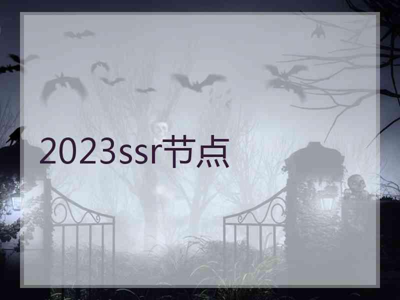 2023ssr节点