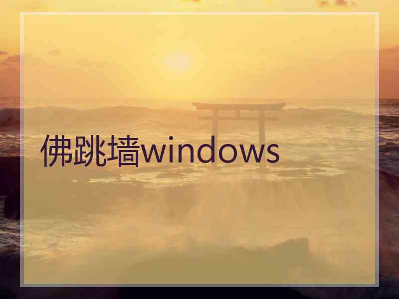 佛跳墙windows