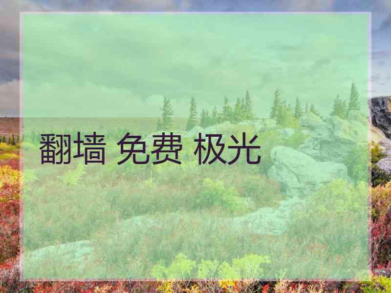 翻墙 免费 极光