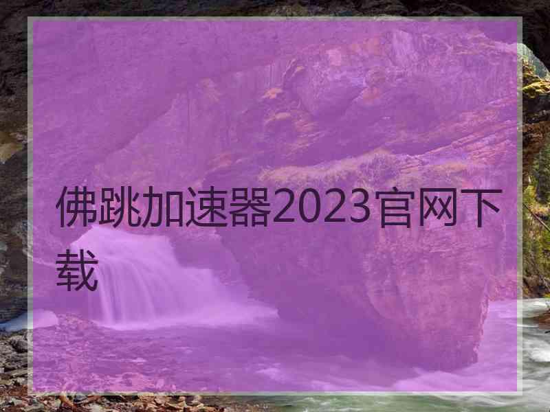 佛跳加速器2023官网下载