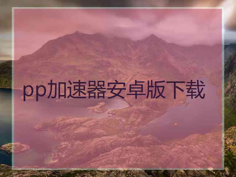 pp加速器安卓版下载