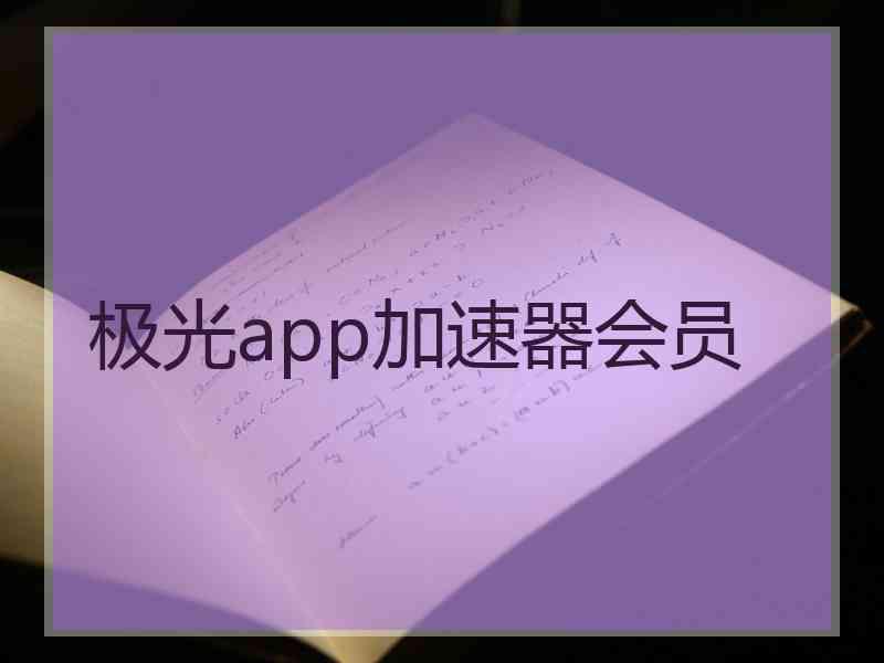 极光app加速器会员