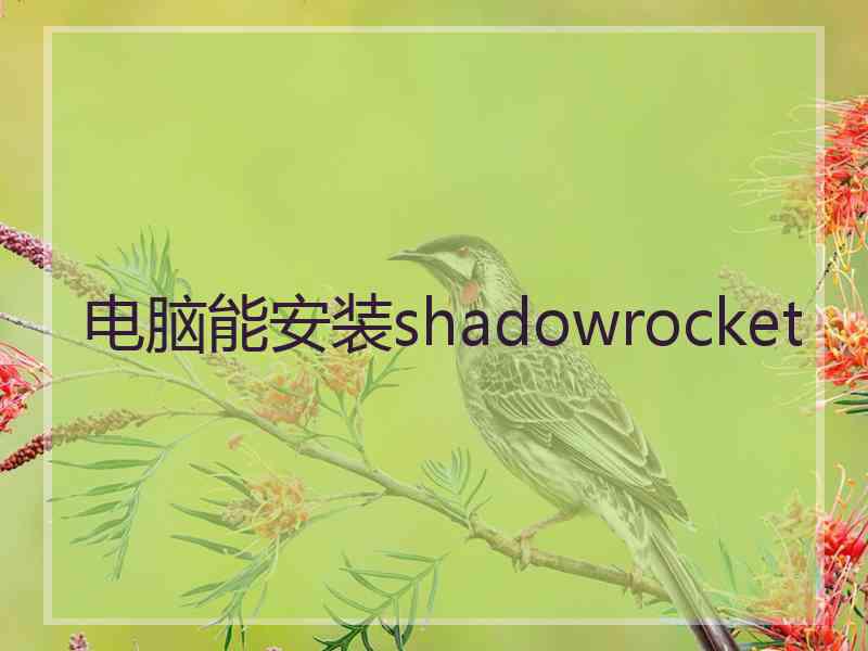 电脑能安装shadowrocket