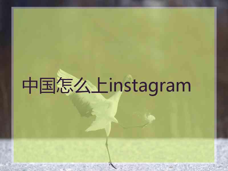 中国怎么上instagram