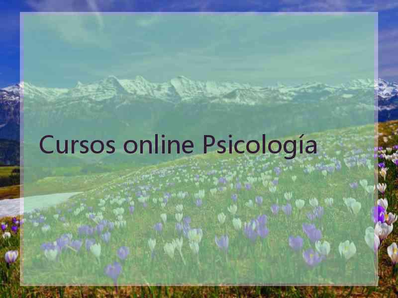 Cursos online Psicología