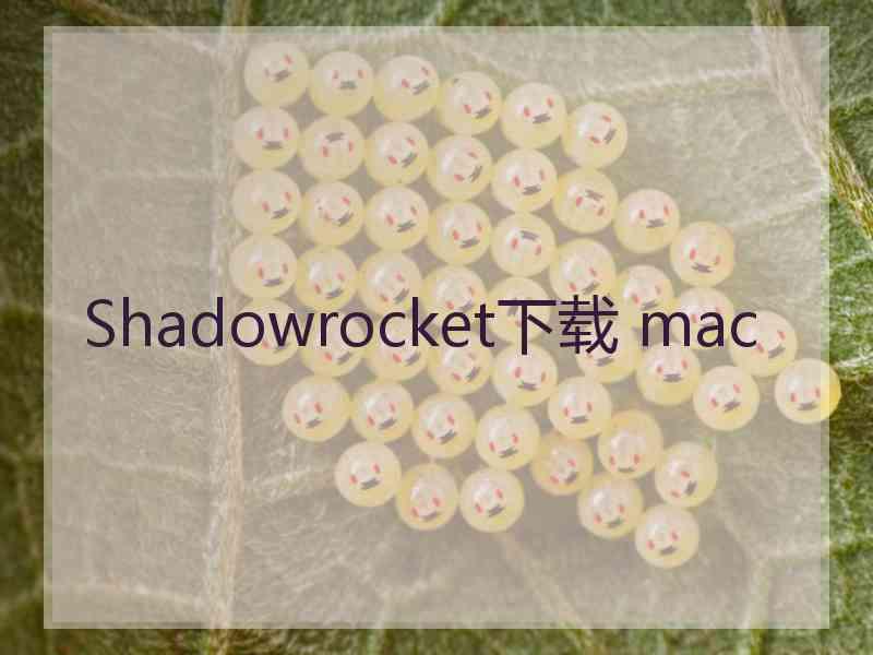 Shadowrocket下载 mac