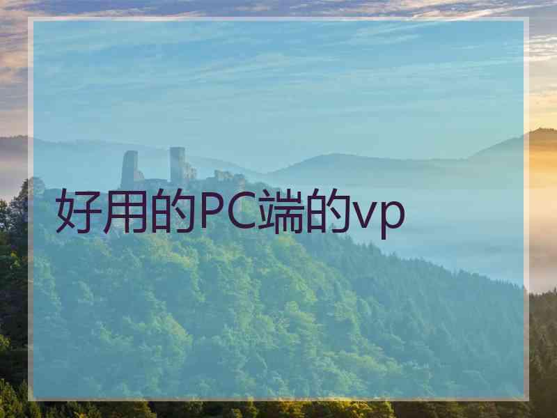 好用的PC端的vp